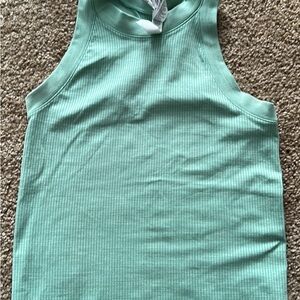 Athleta Light Green Ribbed Tank Top